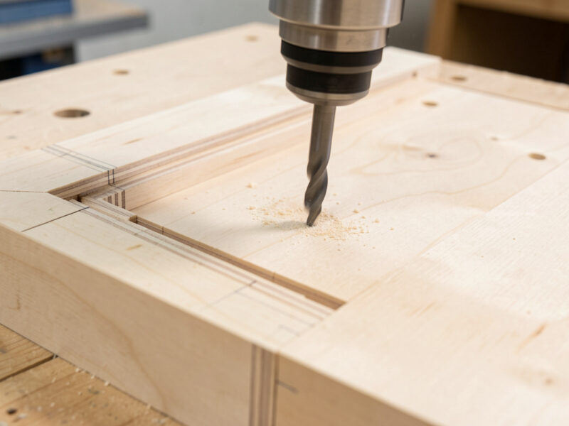 Small end mill rest machining the corners of a cleared CNC pocket