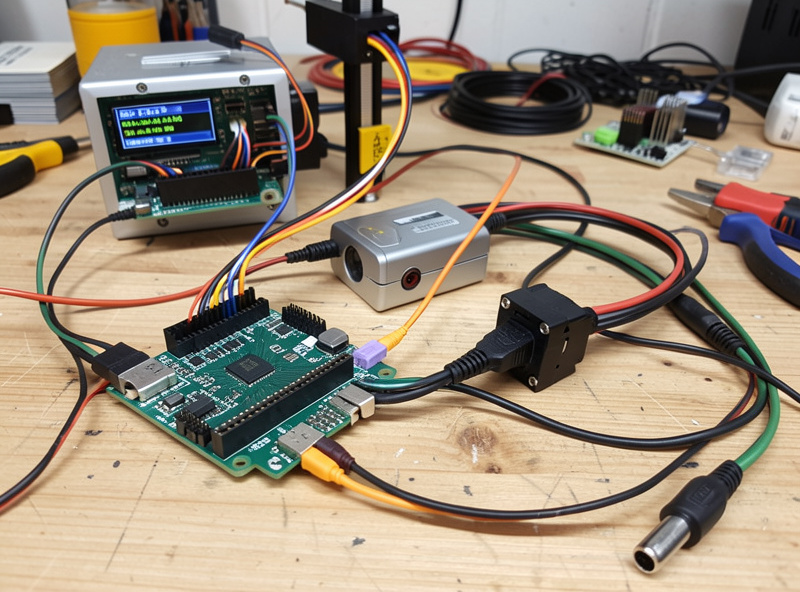 A Raspberry Pi wired to a CNC controller running a headless G-code sender